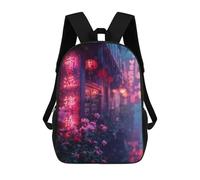 sinyumoney The Rain At Night Chinese Mochila Escolar Para La Escuela Secundaria, Preparatoria, Universidad Y Viajes Para Niños/niñas/adolescentes 17inch
