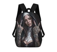 sinyumoney The Rebel Nun Mochila Escolar Para Niños, Mochila Escolar Impresa En 3D Para Estudiantes De Primaria Y Secundaria 17inch