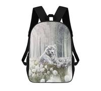 sinyumoney The Relaxing White Tiger Mochila Escolar Ligera Para El Colegio, Mochila Escolar De Día, Mochila Para Libros Para La Universidad Para Niñas, Adolescentes 17inch