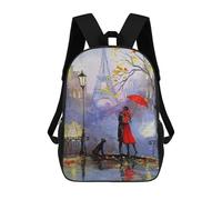sinyumoney The Romance of Paris Mochilas Infantiles Mochila Escolar Mochila Impresa En 3D Para Niños Mochilas De Viaje Bolsas Para Libros Mochila Escolar Para Niños 17inch