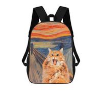 sinyumoney The Scream Cat Mochilas Escolares Para Niños Y Niñas, Mochilas Deportivas Informales Para Primaria, Mochilas De Gran Capacidad Para Libros 17inch