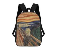 sinyumoney The Scream Mochila Infantil, Mochila Escolar Para Niños, Mochila Escolar Infantil Con Estampado 3D De Dibujos Animados, Mochila De Gran Capacidad Para Niños Y Niñas 17inch