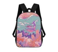 sinyumoney The Ships And The Whales Mochila Infantil Para Niñas Y Niños, Mochila De Día, Escuela Primaria, Perfecta Para La Vuelta Al Cole O Educación Física, Regalos Y Viajes 17inch