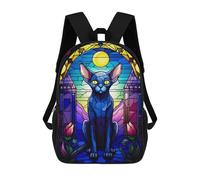 sinyumoney The Sphynx Cat Blue Staine Mochilas Para Niños Mochilas Escolares Mochila Escolar Para Niños Impresa En 3D Mochilas De Viaje De Moda Para Niños De Primaria Y Secundaria 17inch
