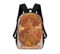 sinyumoney THE SUN Art Nouveau Tarot Mochila Escolar Para Niñas Mochila Impermeable Mochila Informal De Día Mochila Ligera Para Niño Y Niña Mochila Escolar 17inch