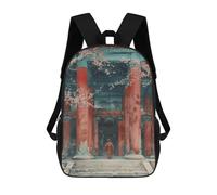 sinyumoney The Temple Mochila Para Niños, Adolescentes Y Estudiantes, Mochilas Para Niñas, Mochilas Para Niños Pequeños, Primaria Y Secundaria 17inch