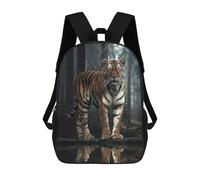 sinyumoney The Tiger in The Forest Mochila, Mochila Infantil, Mochila Escolar Para Estudiantes, Mochila Para Libros, Mochila Escolar Impresa En 3D Para Niños Y Niñas 17inch
