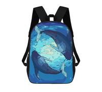 sinyumoney The Two Whales Art Mochila Escolar Infantil Impresa En 3D Para Niños, Mochila De Viaje De Alta Capacidad, Bolsas Para Libros, Mochila Escolar Infantil 17inch