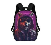 sinyumoney The Vintage Fox Mochila De Peluche Con Dibujos Animados, Mochila 3D Para Niños, Bolsa Escolar, Idea De Regalo De Cumpleaños Para Niños Y Niñas 17inch