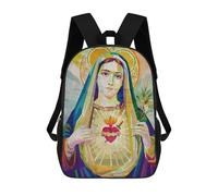 sinyumoney The Virgin Mary Mochila Escolar Infantil Impresa En 3D Para Niños, Mochilas De Viaje De Alta Capacidad, Bolsas Para Libros, Mochila Escolar Infantil 17inch