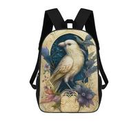sinyumoney The White Bird Mochilas Impresas En 3D Para Niños, Mochila Escolar, Mochila Informal Para Exteriores, Mochila Informal De Moda Para Niños, Lindas Bolsas De Viaje 17inch