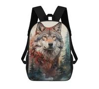 sinyumoney The Wolf And The Wild Mochila Escolar, De Negocios, Resistente, Para Portátil, Para Camping, Aventuras Al Aire Libre Y Viajes Diarios 17inch