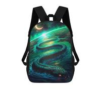 sinyumoney The World Serpent Mochila De Moda Para Papelería, Impermeable, Informal, Para Adolescentes, Niños, Mujeres Y Hombres 17inch