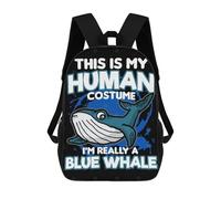 sinyumoney This Is My Human Costume Mochila Infantil Para Niñas Y Niños, Mochila De Día, Escuela Primaria, Perfecta Para La Vuelta Al Cole O Educación Física, Regalos Y Viajes 17inch