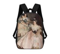 sinyumoney Three Women in A Gilded Room Mochila Escolar Infantil, Mochilas Impresas En 3D, Mochilas Escolares De Moda Para Niños De Primaria Y Secundaria 17inch