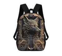 sinyumoney Throne Of Wolf Portrait Mochilas Escolares Ligeras Para Aeropuerto, Estudiantes Universitarios, Mochila Para Acampar, Aventuras Al Aire Libre Y Viajes Diarios 17inch