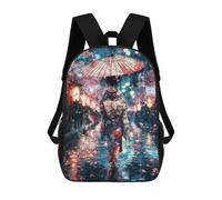 sinyumoney Through The Rain, She Blooms Mochila Escolar Infantil De Moda Informal Mochilas Infantiles Impresas En 3D Mochila Grande Para Niño 17inch