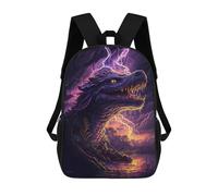 sinyumoney Thunder Dragon in Storm Mochilas Escolares De Moda Para Papelería, Impermeables, Informales, Para Hombres, Mujeres Y Adolescentes 17inch