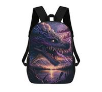 sinyumoney Thunder Dragon's Roar Mochila Escolar Secundaria Informal Para Viajes, Mochilas Para La Escuela Secundaria, Para Acampar, Aventuras Al Aire Libre Y Viajes Diarios 17inch