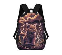 sinyumoney Thundering Cat Adventure Mochila Escolar Impresa En 3D 17inch Mochila Escolar Infantil Mochilas De Viaje Mochila Informal De Moda Para Niños Y Estudiantes
