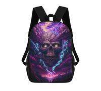 sinyumoney Thundering Skull Apocalypse Mochila Infantil De 17 Pulgadas, Mochila Escolar Con Estampado 3D De Dibujos Animados Para Niños Y Adolescentes.