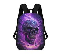 sinyumoney Thundering Skull Artwork Mochilas Para Niños 17inch Mochila Escolar Mochila Escolar Impresa En 3D Para Niños De Primaria Y Secundaria