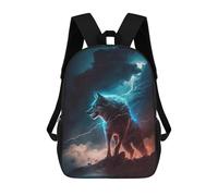 sinyumoney Thundering Wolf Art Print -1 Mochilas Escolares Para Ordenador, Ideales Para El Colegio/trabajo/viajes, Acampadas, Aventuras Al Aire Libre Y Viajes Diarios 17inch