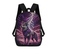 sinyumoney Thundering Wolf Art Print 17inch Mochilas Escolares Impresas En 3D, Mochilas Escolares De Moda Para Niños De Primaria Y Secundaria