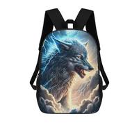 sinyumoney Thundering Wolf Art Print -4 Mochilas De 17 Pulgadas Para Niños, Mochilas Escolares Impresas En 3D Para Estudiantes De Primaria Y Secundaria, Para Niños Y Niñas.