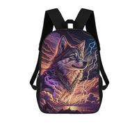 sinyumoney Thundering Wolf Majesty Mochila Escolar Resistente Al Agua, Mochila De Viaje, Bolsa Para Computadora Para Hombres, Mujeres Y Adolescentes 17inch