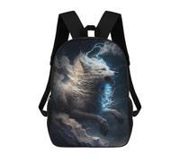 sinyumoney Thundering Wolf Spirit Mochila Escolar Ligera Para Aeropuerto Y Universidad Para Niñas Y Adolescentes 17inch