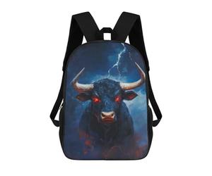 sinyumoney Thunderous Bull Mochilas Escolares Para Ordenador Para El Colegio/trabajo/viajes Para Niñas, Niños Y Adolescentes 17inch