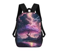 sinyumoney Thunderstorm with Lightning Strikes -1 Mochila Escolar Informal Para El Día A Día, Para La Escuela, El Trabajo Y Los Viajes Para Hombres, Mujeres Y Adolescentes. 17inch