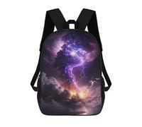 sinyumoney Thunderstorm with Lightning Strikes Mochilas De 17 Pulgadas Para Niños, Mochilas Escolares Impresas En 3D Para Estudiantes De Primaria Y Secundaria, Para Niños Y Niñas.