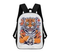 sinyumoney Tiger And Skull Mochilas Para Niños Mochila Escolar De Moda Mochila Escolar Impresa En 3D Para Niños Estudiantes De Primaria Y Secundaria 17inch