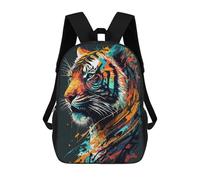 sinyumoney Tiger Art Series Style 3 Mochilas Informales Para Niños, Mochila Escolar Para Adolescentes, Niñas Y Niños, Mochilas Para Libros 17inch