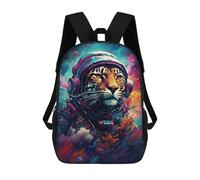sinyumoney Tiger Astronaut in Space Mochila Escolar Infantil Impresa En 3D Para Niños, Mochila De Viaje De Alta Capacidad, Mochilas Para Libros De 17 Pulgadas Para Niños