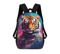 sinyumoney Tiger Astronaut in Space Suit Mochila Escolar/para Ordenador Portátil Para Colegio/trabajo/viajes Para Camping, Aventuras Al Aire Libre Y Viajes Diarios 17inch