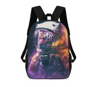 sinyumoney Tiger Astronaut Mochila Escolar Mochilas Escolares Para Niñas Y Niños Mochila Con Bolsillo Mochila Escolar De Moda Mochila Infantil 17inch