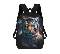 sinyumoney Tiger Astronaut Space Art Print-1 Mochila Escolar Para El Trabajo, Negocios, Universidad Y Escuela Para Hombres, Mujeres Y Adolescentes 17inch