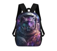 sinyumoney Tiger Astronaut Space Art Print-6 Mochila Escolar Infantil De 17 Pulgadas, Impresa En 3D, Estilo Casual, Para Niños, Ideal Para Viajes, Como Mochila Escolar O Para Llevar Libros.