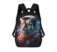 sinyumoney Tiger Astronaut Space Suit-2 Mochilas Escolares, De Viaje Y Universitarias Para Hombres, Mujeres Y Adolescentes 17inch