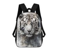 sinyumoney Tiger Beauty Black Ink Mochila Escolar Para Niños Y Niñas, Mochila Informal De Viaje, Mochila De Gran Capacidad Para El Día A Día 17inch