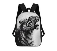 sinyumoney Tiger Black And White Mochilas Para Niños Mochila Escolar Mochila Escolar Impresa En 3D Para Niños Estudiantes De Primaria Y Secundaria 17inch