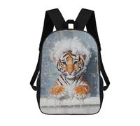 sinyumoney Tiger Cub Bath Time Mochila Impermeable Para Ordenador Portátil Para Campus, Actividades Al Aire Libre, Viajes Y Deportes 17inch