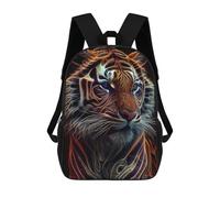 sinyumoney Tiger Face Fractalius Mochila Escolar Infantil Impresa En 3D, Mochila Informal De Moda Para Niños, Mochila De Viaje De Alta Capacidad Para Libros Para Niños 17inch