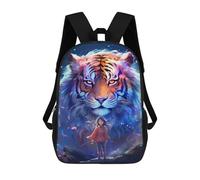 sinyumoney Tiger Fantasy Artwork-5 Mochilas Para Niños 17inch Mochila Escolar Mochila Escolar Impresa En 3D Para Niños De Primaria Y Secundaria