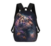 sinyumoney Tiger Fantasy Flowers Art Print-1 Mochilas De 17 Pulgadas Para Niños, Mochilas Escolares Impresas En 3D Para Estudiantes De Primaria Y Secundaria, Para Niños Y Niñas.