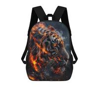sinyumoney Tiger Fire Power Mochila Escolar Resistente Al Agua, Mochila De Viaje, Bolsa Para Computadora Para Hombres, Mujeres Y Adolescentes 17inch