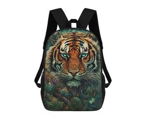 sinyumoney Tiger Floral Mochila Escolar, De Viaje, Universitaria, Para El Campus, Para Actividades Al Aire Libre Y Deportes 17inch